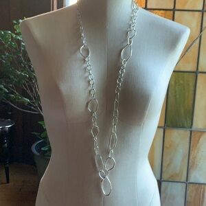 Chic and Chunky 21" Silver Tone Neckalce